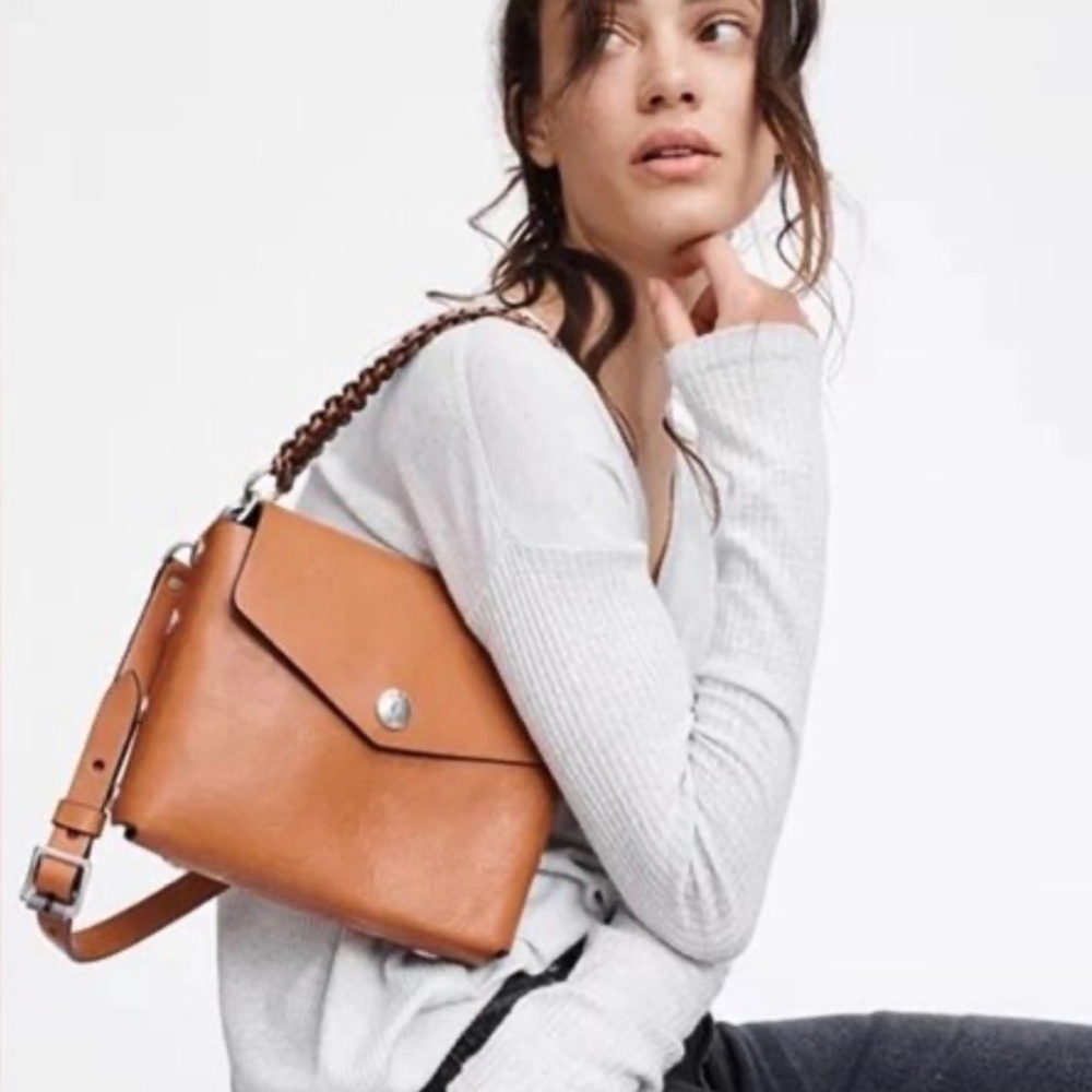 🧡 NEW Rag &Bone $595 Solid Leather Brown  Shoulder Bag